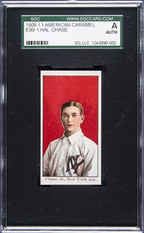 1909-11 E90-1 American Caramel Hal Chase - SGC Authentic 